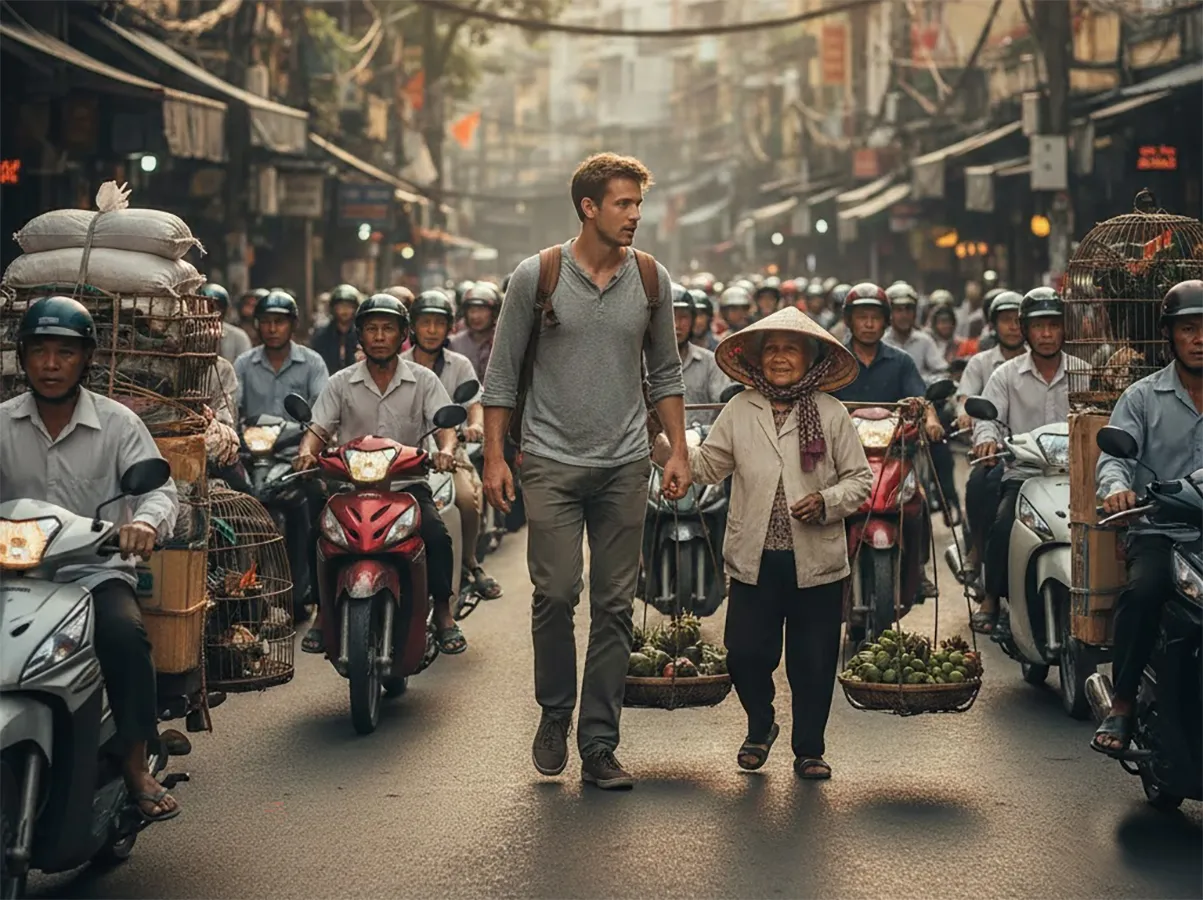 Ханойский квест: Урок доверия на берегу «мотоциклетной реки»